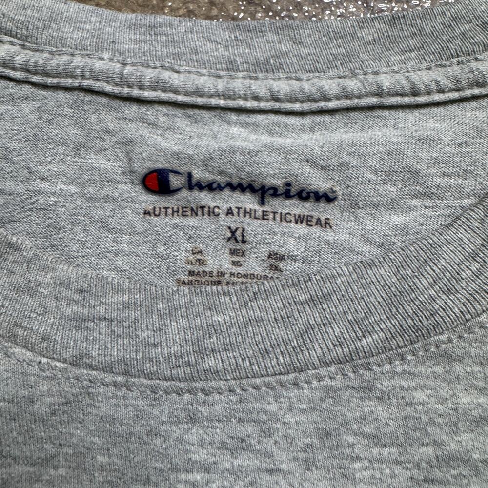 Champion Mens XL Gray Heather Desert Hills Tempest Lightning Bolt Graphic Tee - Picture 6 of 7